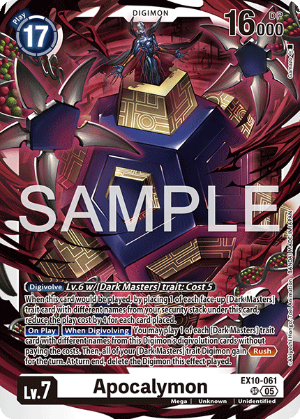 (061) Digimon TCG Sinister Order Single: Apocalymon (EX10-061) (V.1)  Super Rare