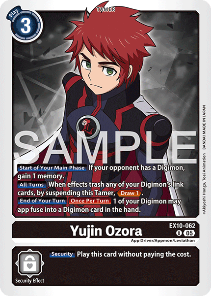 (062) Digimon TCG Sinister Order Single: Yujin Ozora (EX10-062) (V.1)  Uncommon