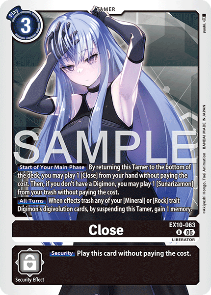(063) Digimon TCG Sinister Order Single: Close (EX10-063) (V.1)  Uncommon