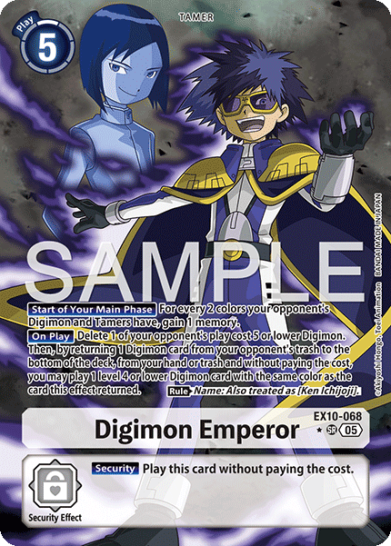 (068) Digimon TCG Sinister Order Single: Digimon Emperor (EX10-068) (V.2)  Alternative Art