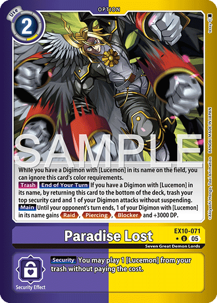 (071) Digimon TCG Sinister Order Single: Paradise Lost (EX10-071) (V.2)  Alternative Art