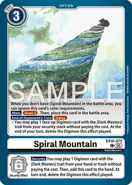 (072) Digimon TCG Sinister Order Single: Spiral Mountain (EX10-072) (V.1)  Common