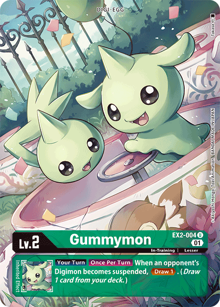 (004) Digimon TCG Digital Hazard Single: Gummymon (EX2-004) (V.2)  Alternative Art