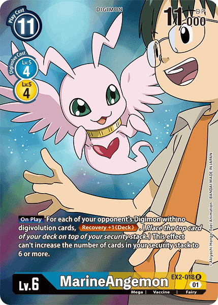 (018) Digimon TCG Digital Hazard Single: MarineAngemon (EX2-018) (V.2)  Alternative Art