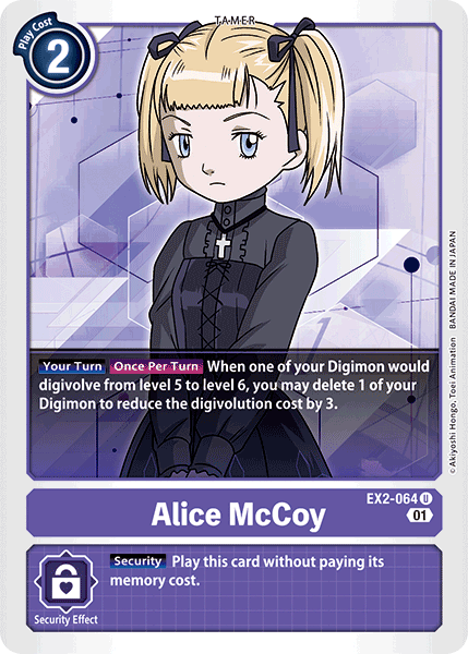 (064) Digimon TCG Digital Hazard Single: Alice McCoy (EX2-064)  Uncommon