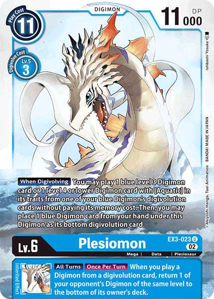 (023) Digimon TCG Draconic Roar Single: Plesiomon (EX3-023)  Uncommon