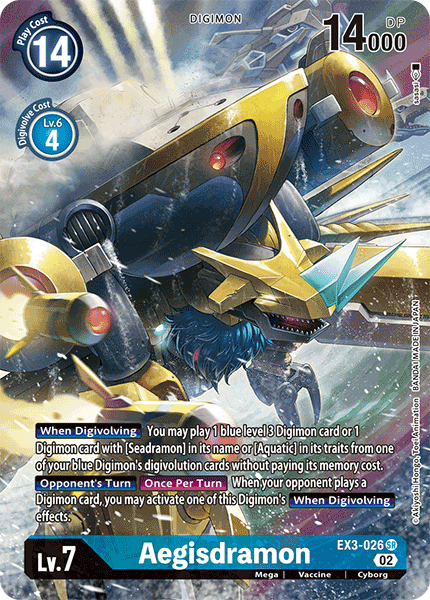 (026) Digimon TCG Draconic Roar Single: Aegisdramon (EX3-026) (V.2)  Alternative Art