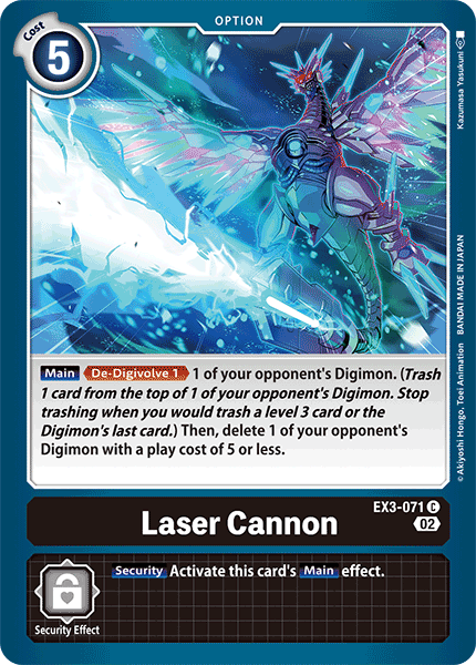 (071) Digimon TCG Draconic Roar Single: Laser Cannon (EX3-071)  Common