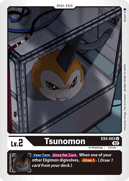 (003) Digimon TCG Alternative Being Single: Tsunomon (EX4-003)  Uncommon