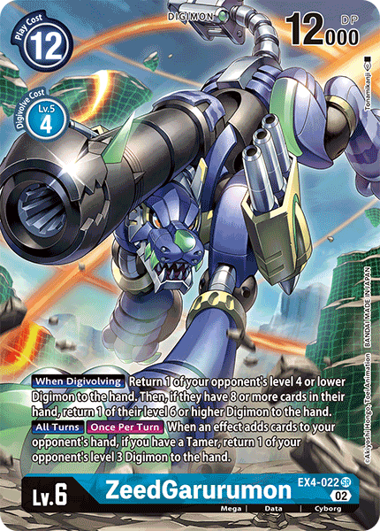 (022) Digimon TCG Alternative Being Single: ZeedGarurumon (EX4-022) (V.2)  Alternative Art