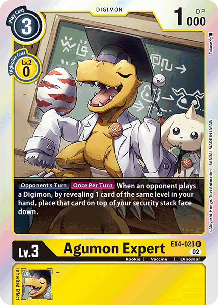 (023) Digimon TCG Alternative Being Single: Agumon Expert (EX4-023)  Rare