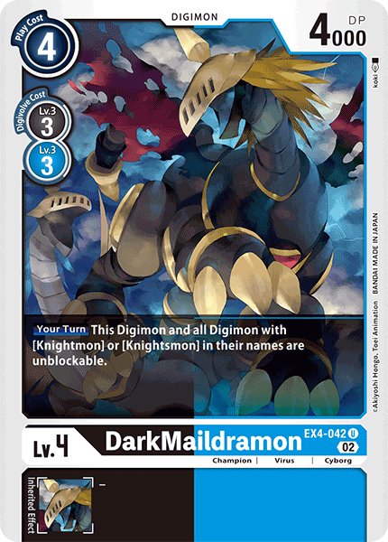 (042) Digimon TCG Alternative Being Single: DarkMaildramon (EX4-042)  Uncommon