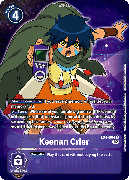 (064) Digimon TCG Alternative Being Single: Keenan Crier (EX4-064) (V.2)  Alternative Art