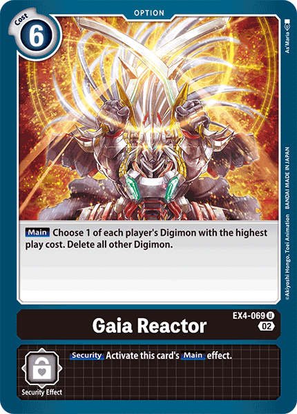 (069) Digimon TCG Alternative Being Single: Gaia Reactor (EX4-069)  Common