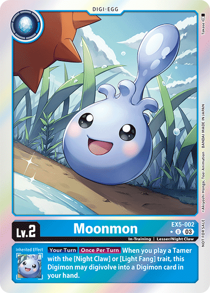 (002) Digimon TCG Animal Colosseum Single: Moonmon (EX5-002) (V.2)  Uncommon