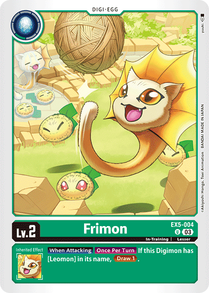 (004) Digimon TCG Animal Colosseum Single: Frimon (EX5-004) (V.1)  Uncommon