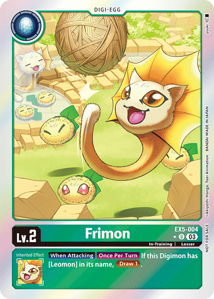 (004) Digimon TCG Animal Colosseum Single: Frimon (EX5-004) (V.2)  Uncommon