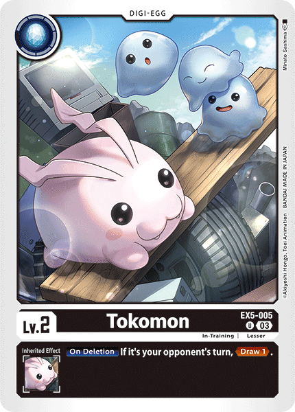 (005) Digimon TCG Animal Colosseum Single: Tokomon (EX5-005) (V.1)  Uncommon