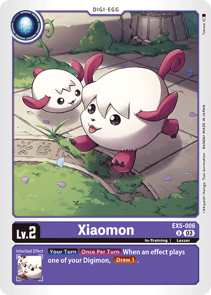 (006) Digimon TCG Animal Colosseum Single: Xiaomon (EX5-006) (V.1)  Uncommon