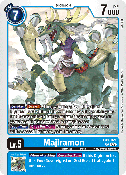 (021) Digimon TCG Animal Colosseum Single: Majiramon (EX5-021)  Common