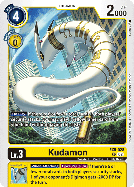 (028) Digimon TCG Animal Colosseum Single: Kudamon (EX5-028)  Uncommon