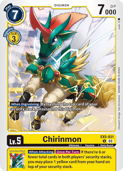 (031) Digimon TCG Animal Colosseum Single: Chirinmon (EX5-031)  Uncommon