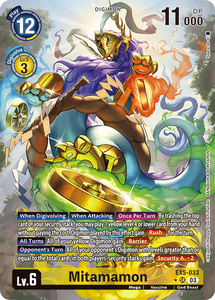 (033) Digimon TCG Animal Colosseum Single: Mitamamon (EX5-033) (V.2)  Alternative Art