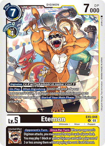 (048) Digimon TCG Animal Colosseum Single: Etemon (EX5-048)  Uncommon
