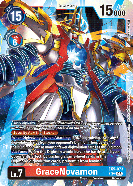 (073) Digimon TCG Animal Colosseum Single: GraceNovamon (EX5-073) (V.1)  Secret Rare