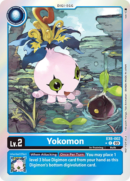 (002) Digimon TCG Infernal Ascension Single: Yokomon (EX6-002) (V.2)  Alternative Art