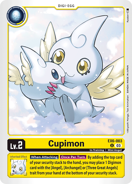 (003) Digimon TCG Infernal Ascension Single: Cupimon (EX6-003) (V.1)  Uncommon