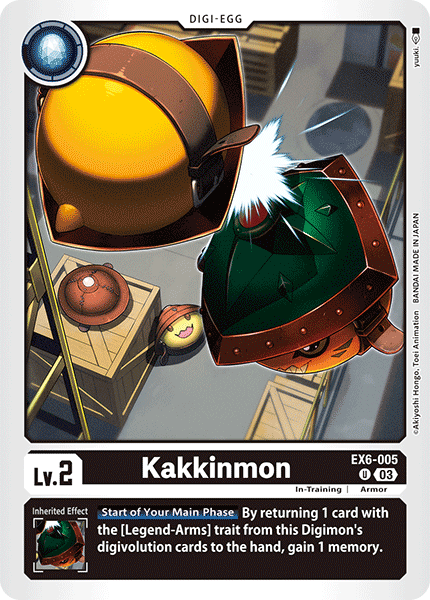 (005) Digimon TCG Infernal Ascension Single: Kakkinmon (EX6-005) (V.1)  Uncommon