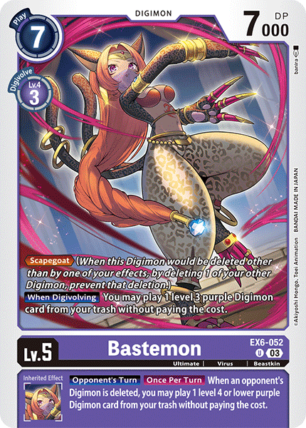 (052) Digimon TCG Infernal Ascension Single: Bastemon (EX6-052)  Uncommon