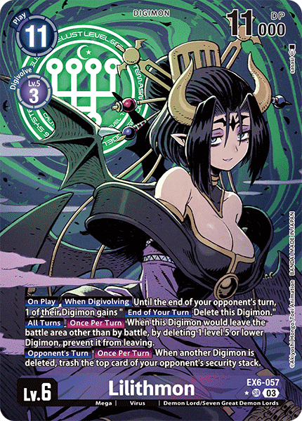 (057) Digimon TCG Infernal Ascension Single: Lilithmon (EX6-057) (V.2)  Alternative Art