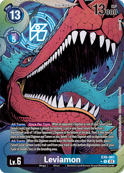 (061) Digimon TCG Infernal Ascension Single: Leviamon (EX6-061) (V.2)  Alternative Art