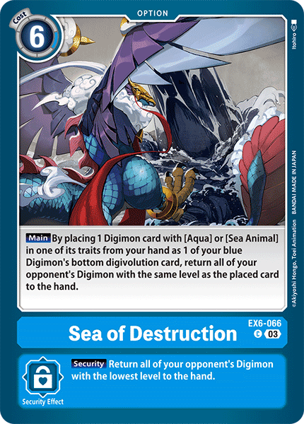 (066) Digimon TCG Infernal Ascension Single: Sea of Destruction (EX6-066)  Common