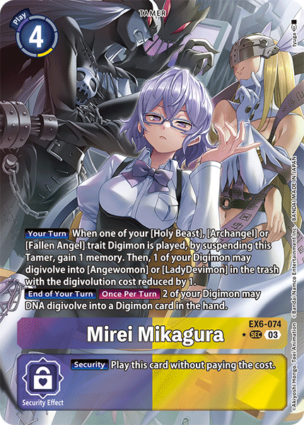 (074) Digimon TCG Infernal Ascension Single: Mirei Mikagura (EX6-074) (V.2)  Alternative Art