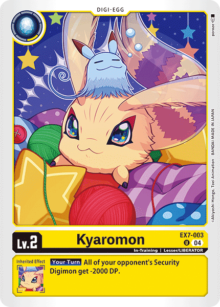 (003) Digimon TCG Digimon Liberator Single: Kyaromon (EX7-003) (V.1)  Uncommon