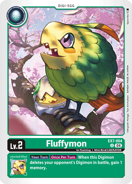 (004) Digimon TCG Digimon Liberator Single: Fluffymon (EX7-004) (V.1)  Uncommon