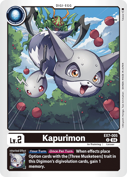 (005) Digimon TCG Digimon Liberator Single: Kapurimon (EX7-005) (V.1)  Uncommon