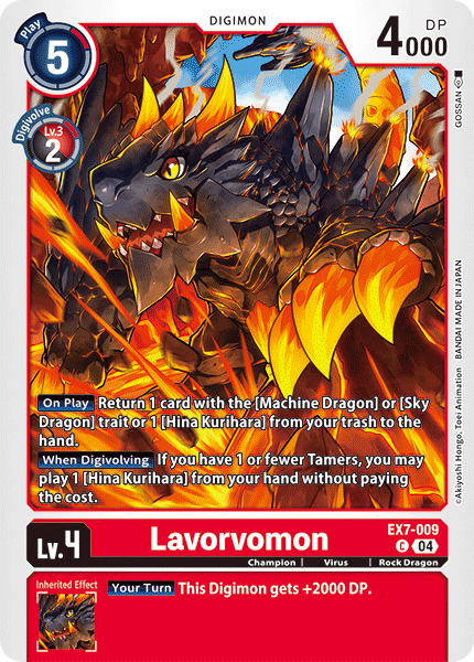 (009) Digimon TCG Digimon Liberator Single: Lavorvomon (EX7-009) (V.1)  Common
