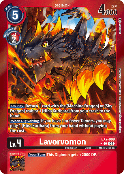 (009) Digimon TCG Digimon Liberator Single: Lavorvomon (EX7-009) (V.2)  Alternative Art