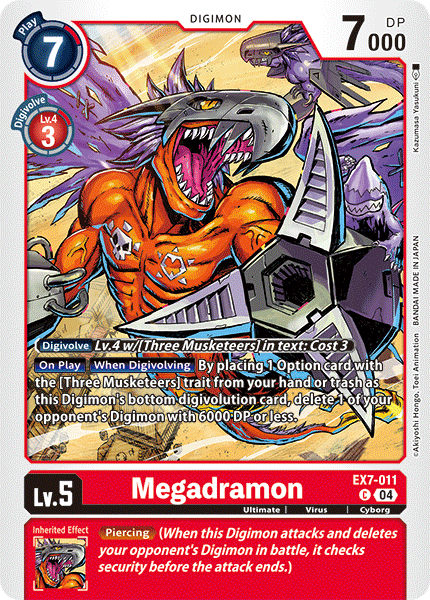 (011) Digimon TCG Digimon Liberator Single: Megadramon (EX7-011) (V.1)  Common