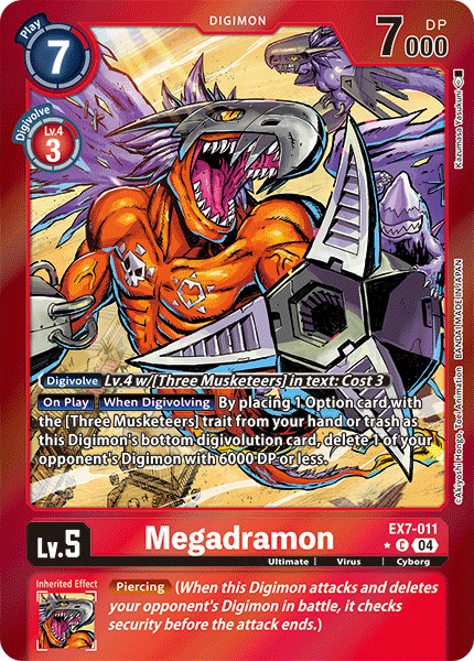 (011) Digimon TCG Digimon Liberator Single: Megadramon (EX7-011) (V.2)  Alternative Art