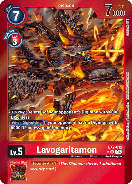 (012) Digimon TCG Digimon Liberator Single: Lavogaritamon (EX7-012) (V.2)  Alternative Art