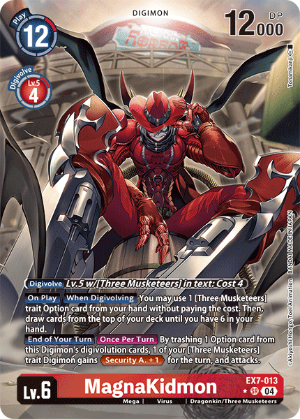 (013) Digimon TCG Digimon Liberator Single: MagnaKidmon (EX7-013) (V.2)  Alternative Art