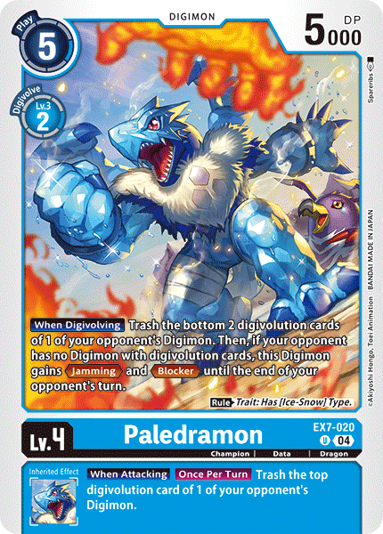 (020) Digimon TCG Digimon Liberator Single: Paledramon (EX7-020) (V.1)  Uncommon