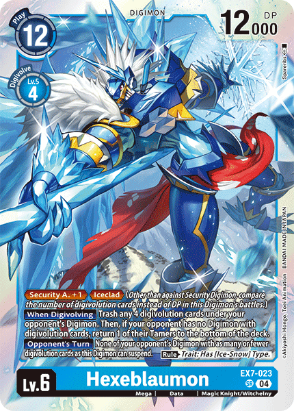 (023) Digimon TCG Digimon Liberator Single: Hexeblaumon (EX7-023) (V.1)  Super Rare
