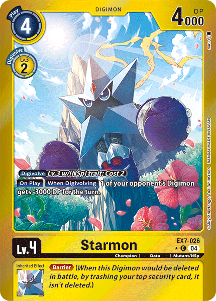 (026) Digimon TCG Digimon Liberator Single: Starmon (EX7-026) (V.2)  Alternative Art