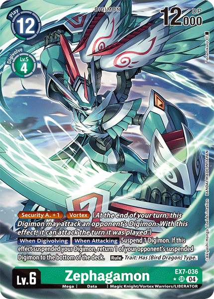 (036) Digimon TCG Digimon Liberator Single: Zephagamon (EX7-036) (V.2)  Alternative Art